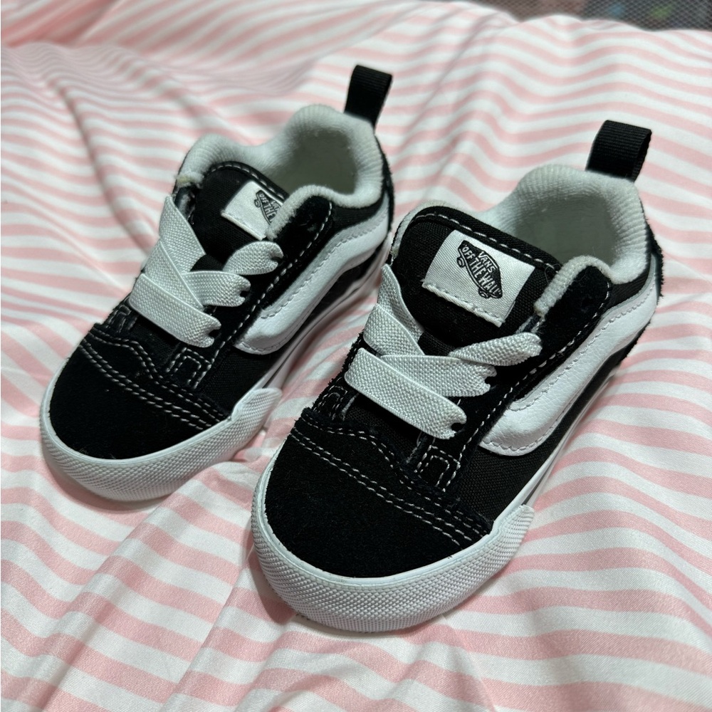 Vans Kids Classic Black and White Sneakers